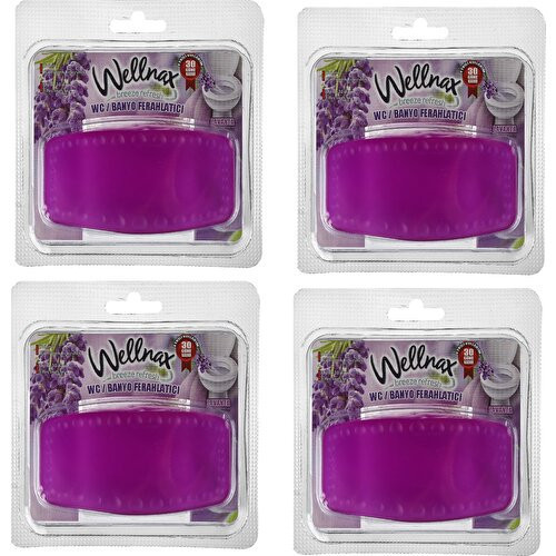 Wellnax WC - Banyo Ferahlatıcı Blok Lavanta Kokulu (4 adet)