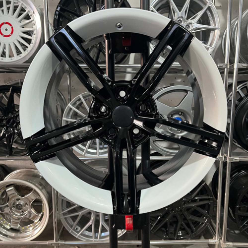 16 inç 5x98 Egea Doblo Fiorino Uyumlu Taycan Siyah - Beyaz Jant Modeli (4 Adet)