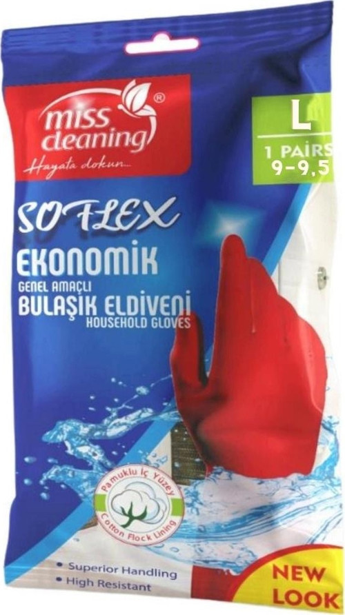 Ekonomik Genel Amaçlı Bulaşık Eldiveni Large(9-9,5)