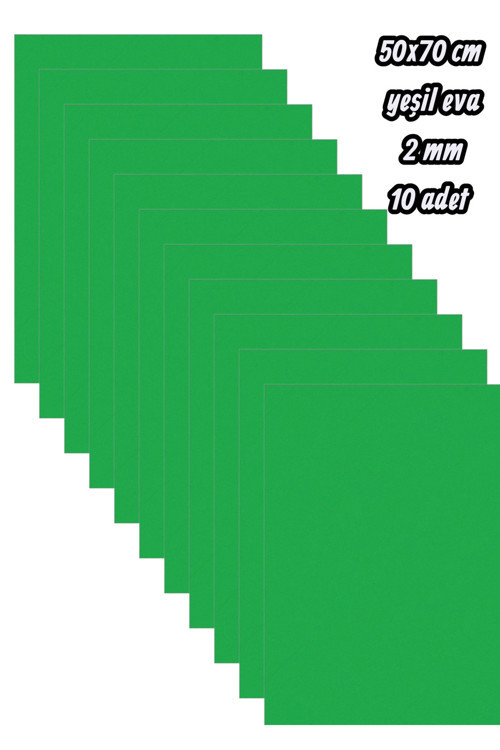 50x70 cm yeşil eva 2 mm 10 adet