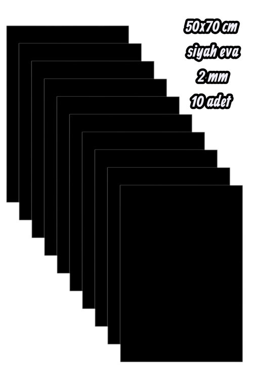 50x70 cm siyah eva 2 mm 10 adet
