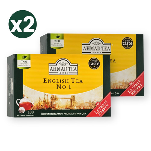 English Tea No.1 100'lü Demlik Poşet 2'li Ekonomik Paket – Toplam 200 Demlik Poşet