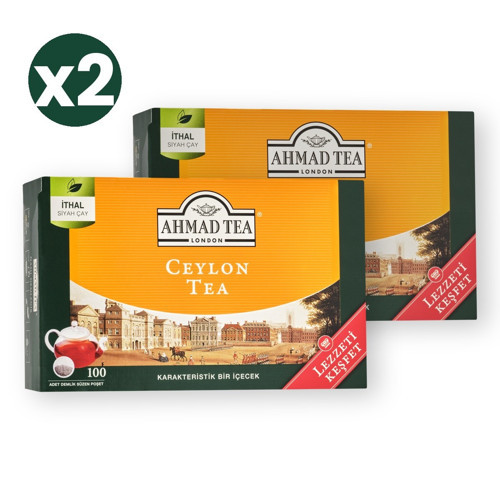 Ceylon Tea 100'lü Demlik Poşet 2'li Ekonomik Paket – Toplam 200 Demlik Poşet
