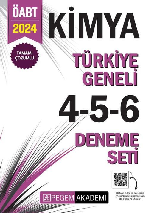 2024 KPSS ÖABT Kimya Tamamı Çözümlü Türkiye Geneli 4-5-6 (3'lü Deneme Seti)