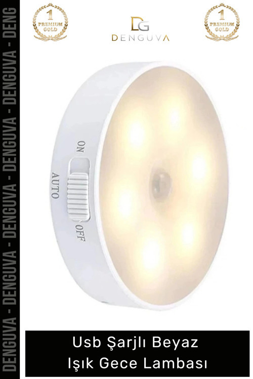 #SensörlüLamba Hareket Sensörlü Şarjlı LED Akıllı Otomatik Pratik Modern Usb Şarjlı Beyaz Işık Gece