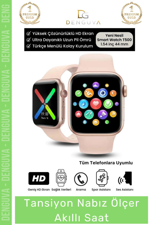 #AkıllıSaat Premium T500 Plus Ips Ekran Sağlık Sensörlü Ios Android Uyumlu Tansiyon Nabız Ölçer Akıl
