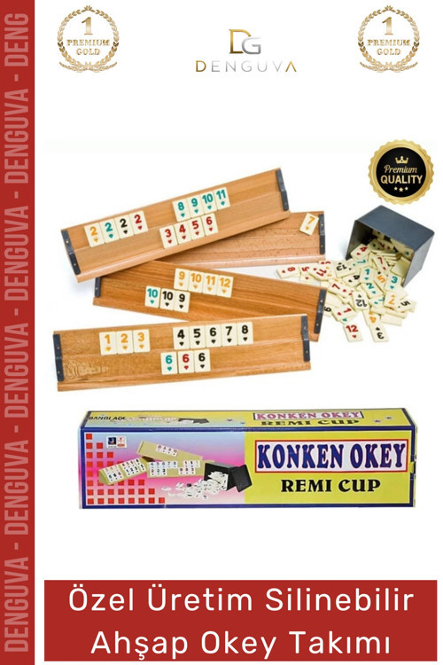 #OkeyTakımı Kir Tutmaz Çizilmeye Dayanıklı Silinebilir Doğal Konken Ahşap Okey Takımı