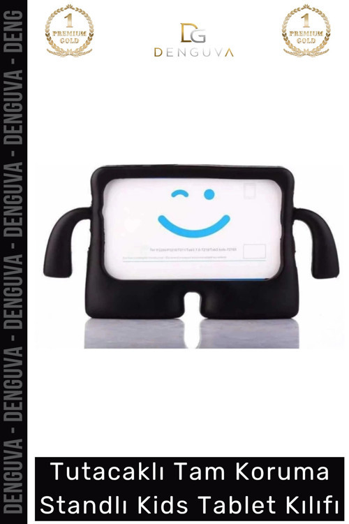 #TabletTutucu Apple iPad 7 8 9 Nesil 10 2 Inç Yumuşak Dokulu Tutacaklı Darbe Tam Koruma Standlı Kids