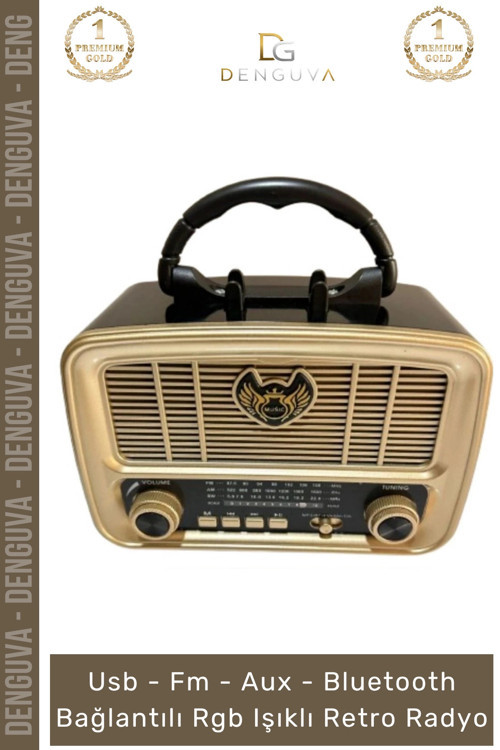 #Radyo Everton RT554 Bluetooth Nostalji FM USB Kart Girişli Taşınabilir Mp3 Player Müzik Kutusu
