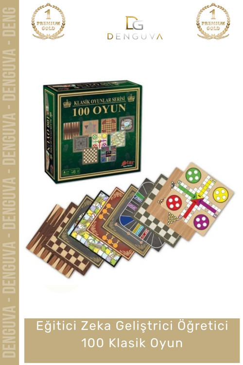 #KutuOyunu Premium Eğitici Zeka Geliştirici Öğretici Eğlence Seti Aile Arkadaş 100 Classic Oyun