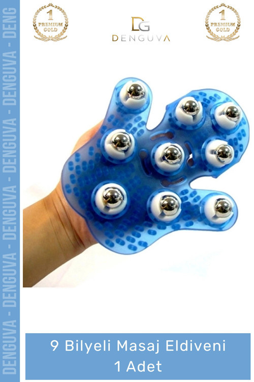 #MasajEldiveni Profesyonel Çelik Bilyeli Vücut Sıkılaştırıcı Masaj Eldiven 9 Bilyeli Massage Glove -