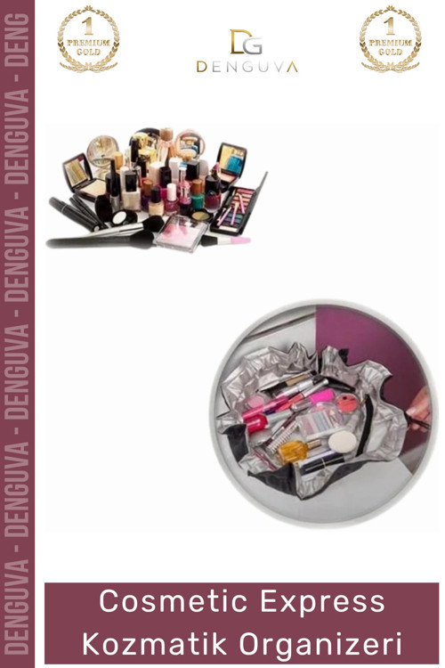 #MakyajÇantası Şık Büzgülü Pratik Makyaj Çantası Seyahat Tipi Düzenleyici Cosmetic Express Kozmetik