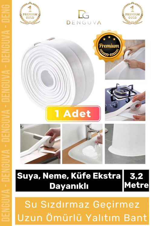 #İzolasyonBant Su Sızdırmaz Lavabo Küvet Kenar Bandı Mutfak Banyo Yapışkanlı Önleyici 32m İzolasyon