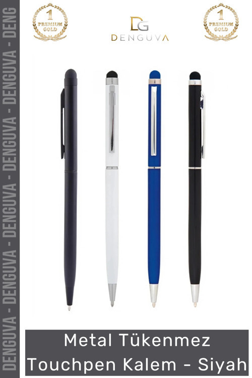 #Kalem Profesyonel Metal Gövde Şık Lüks Kaliteli Dokunmatik Ekranlar Tükenmez Touchpen Kalem Siyah