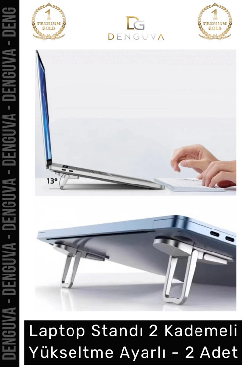 #TabletStandı Ergonomik Laptop Standı Bilgisayar Tutucu Yükseltici Portatif Yükseltme Ayarlı - 2- Ad