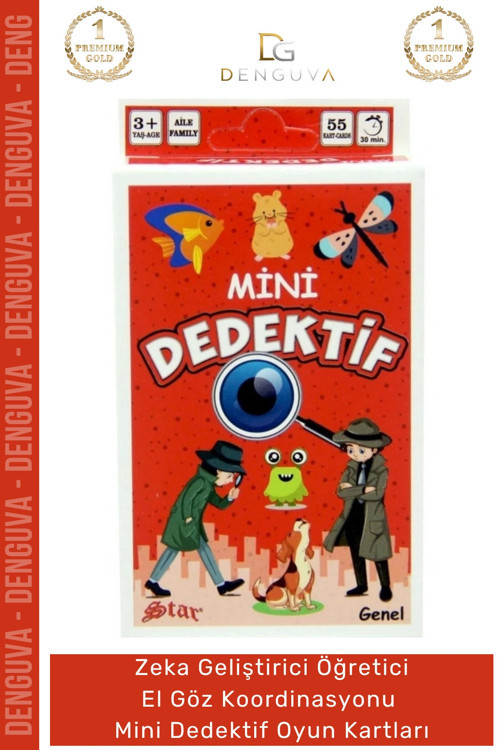 #OyunKartı Zeka Geliştirici Hız Odaklanma Görsel Algı 55 Kartlı Mini Dedektif Genel Oyun Kartı