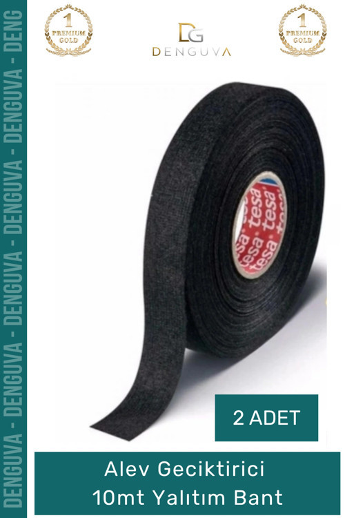 #YalıtımBantı Siyah Isıya Dayanıklı Korozyon Önleyici Pamuklu Güçlü Alev 10mt Yalıtım Bant - 2 Adet