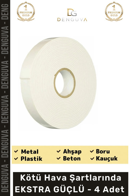 #Bant Güçlü Yapışkanlı 18mm 2m Duvar Tablo Montaj Bandı Ofis Ev Mobilya Çok Amaçlı Çift Taraflı Köpü