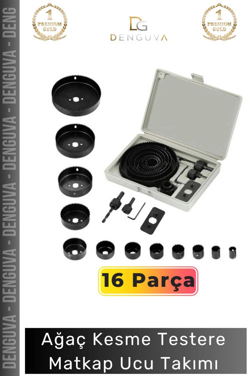 #MatkapUcuTakımı 16 Parça Panç Seti Metal Ahşap Plastik Alüminyum Delme Aparatı Kesme Matkap Ucu Tak