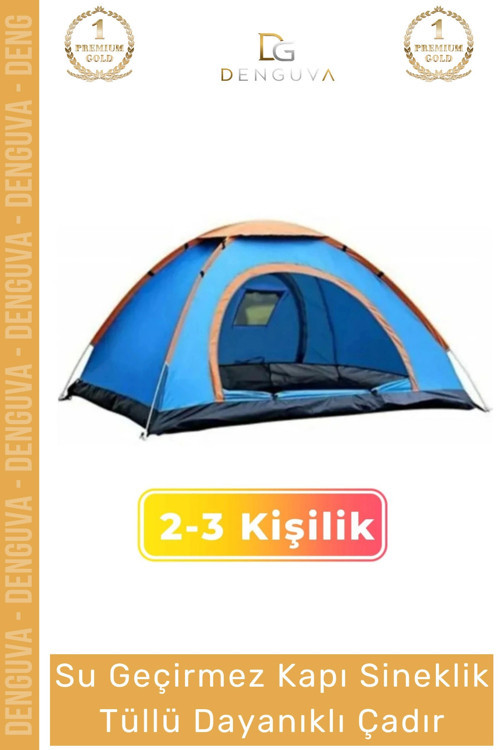 #KampÇadırı Su Geçirmez Kolay Kurulum Hafif Taşınabilir Festival Sineklikli 2-3 Kişilik Kamp Çadırı