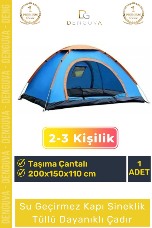 #KampÇadırı Su Geçirmez Hafif Sineklikli Pratik Festival Tipi Kolay Kurulum 23 Kişilik Kamp Çadırı