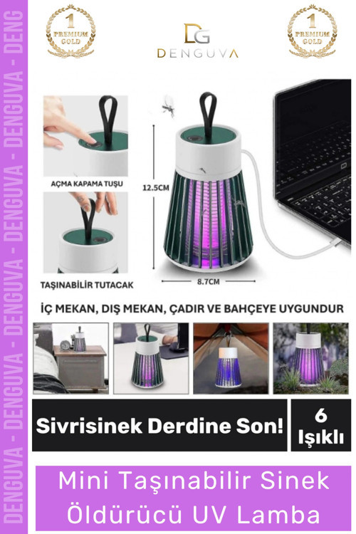 #HaşereÖldürücü Mini Taşınabilir Sinek UV Işık USB Sessiz Kamp Bahçe Balkon Sivrisinek Haşere Öldürü