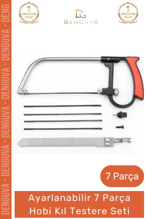 #Testere Ahşap Mdf Sunta Cam Kesme Desen Verme Hassas Metal Saplı 7 Parça Hobi Kıl Testere Seti