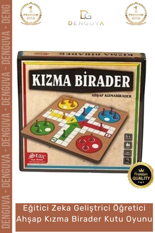 #KızmaBirader Eğitici Doğal Dayanıklı Zihinsel Gelişim Destekli Partisi Ahşap Kızma Birader Kutu Oyu