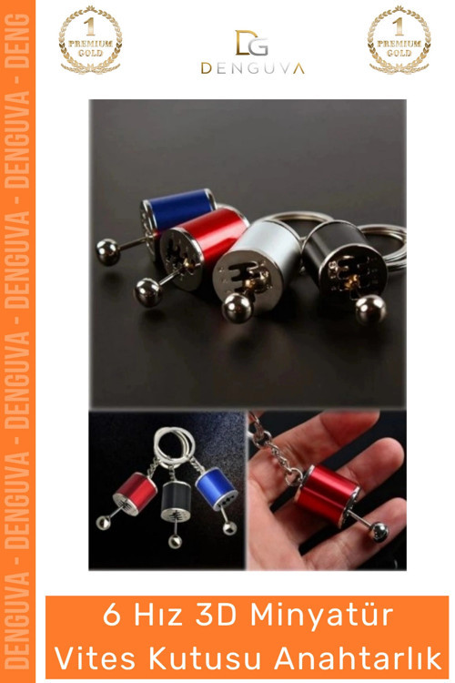 #Anahtarlık 6 Hız 3D Minyatür Metal Manuel Hareketli Vites Hediye Aksesuar Oto Vites Anahtarlık