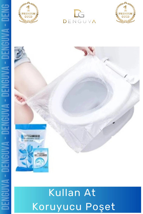 #KlozetKapakPoşeti Hijyenik Tek Kullanımlık Pratik Sağlıklı Seyahat Tipi Klozet Kapağı Poşeti - 50 A