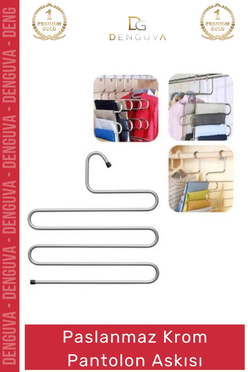 #PantolonAskısı Şık Metal Yer Tasarrufu Sağlayan Lüks Kaliteli Dolap Paslanmaz Krom Pantolon Askısı