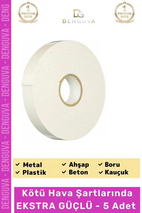 #Bant Güçlü Yapışkanlı 18mm 2m Duvar Tablo Montaj Bandı Ofis Ev Mobilya Çift Taraflı Köpük Bant - 5
