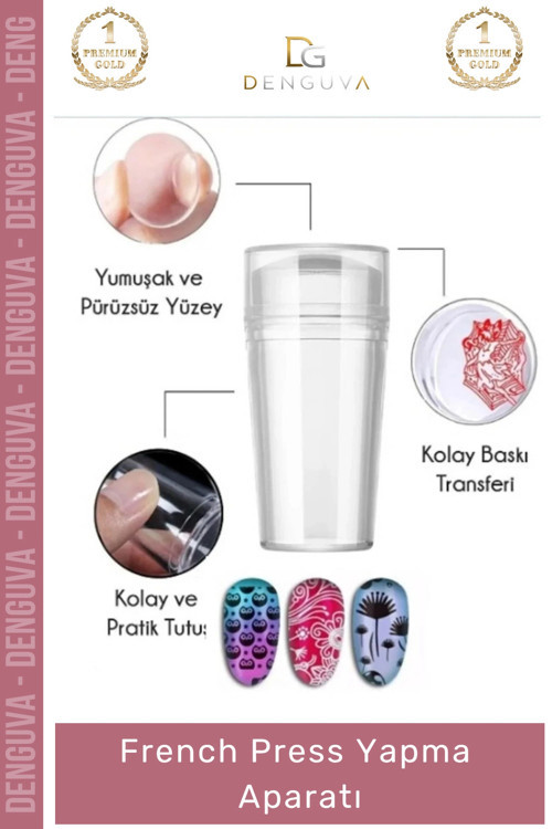 #TırnakDamgası Profesyonel Salon Ev Tipi Yumuşak Pürüzsüz Silikon Tırnak Süs French Stamper Damgası