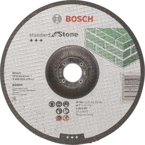- 180*3,0 mm Standard Seri Bombeli Taş Kesme Diski (Taş)