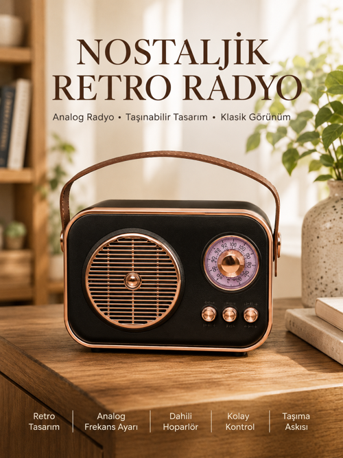Tarz Radyo – Bluetooth, Usb Tf Kart Girişli