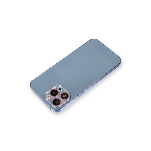 İphone 12 Shine Kamera Lens Koruma Cam - Pembe