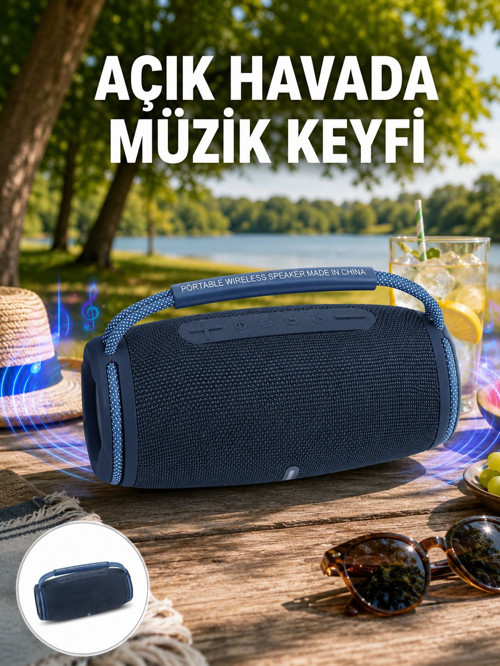 Hafif Dayanıklı Renkli Işıklı Taşınabilir Müzik Hoparlörü Yeni Nesil