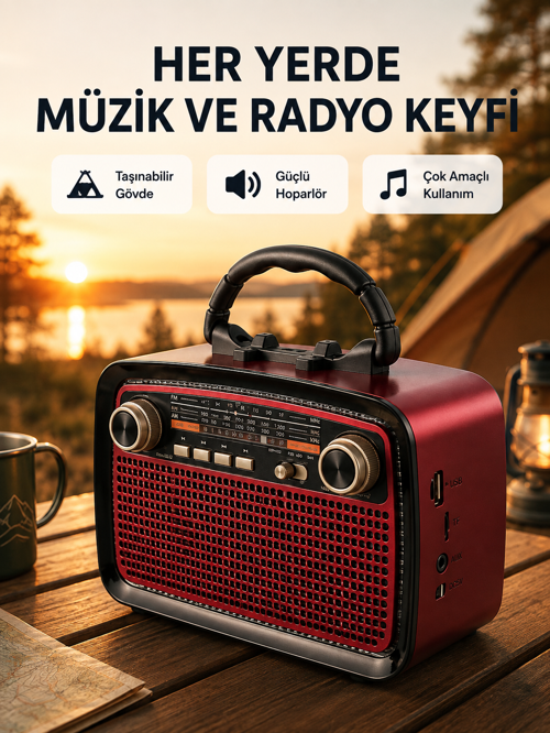 Hoparlör – Yüksek Ses Kalitesi, Uzun Pil Ömrü, Fm Am Radyo Fonksiyonu