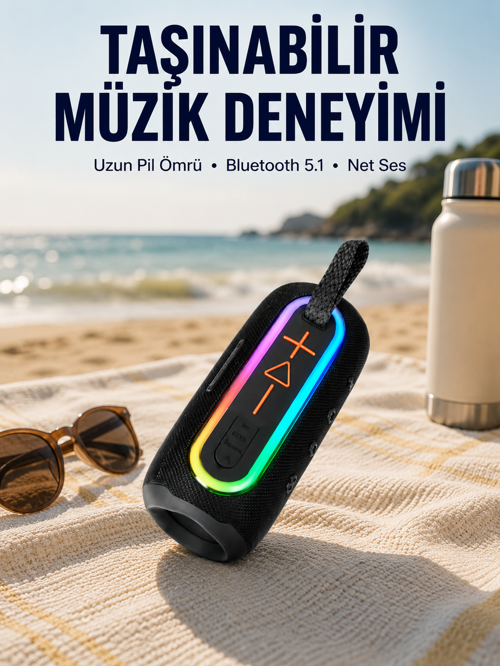 Taşınabilir Hoparlör Kırmızı Ip67 Su Geçirmez Yeni Nesil