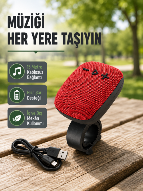 Taşınabilir Hoparlör – 5W Güçlü Ses, Tws Fm Radyo Özellikli