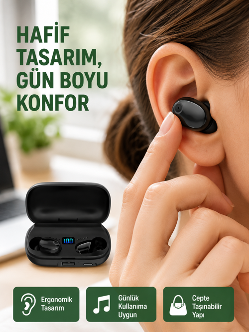 Telefon Destekli 1800 Mah A10S Tws Kulak İçi Yeni Nesil