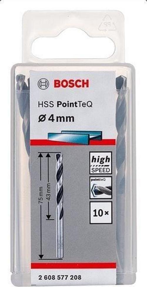HSS PointTeQ Matkap Uç Metal 4x43x75mm 10 Parça