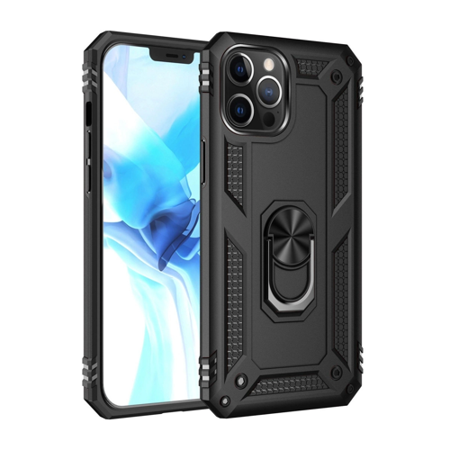İphone 12 Sofya Yüzüklü Kapak - Siyah