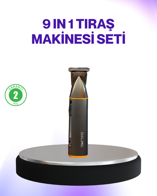 9’U 1 Arada Şarjlı Erkek Bakım Saç Sakal Bıyık Trimmer