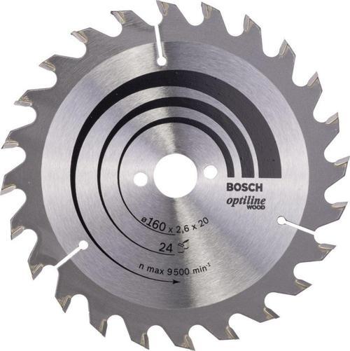 - Optiline Serisi Ahşap için Daire Testere Bıçağı 160*20/16 mm 24 Diş