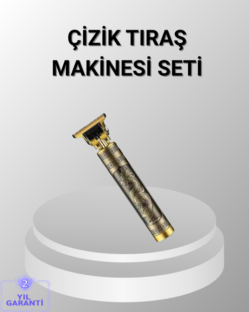 Şarjlı T Bıçaklı Saç Sakal Tıraş Makinesi – 3 Başlıklı, Güçlü Motorlu, 2 Saat Kullanım