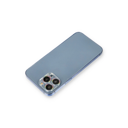 İphone 12 Shine Kamera Lens Koruma Cam - Rainbow