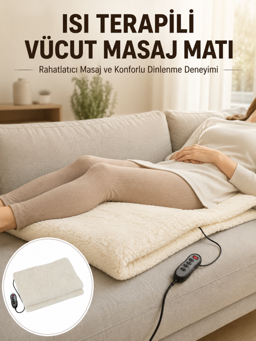 Vücut Masaj Matı Isı Terapili Çok Bölgeli Masaj Yeni Nesil