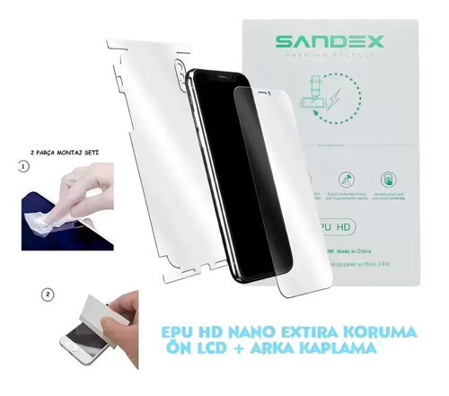 Infinix NOTE 60 PRO Uyumlu NANO Ekran Koruyucu + Full Arka Kaplama SET Esnek ULTRA İnce - SANDEX - E