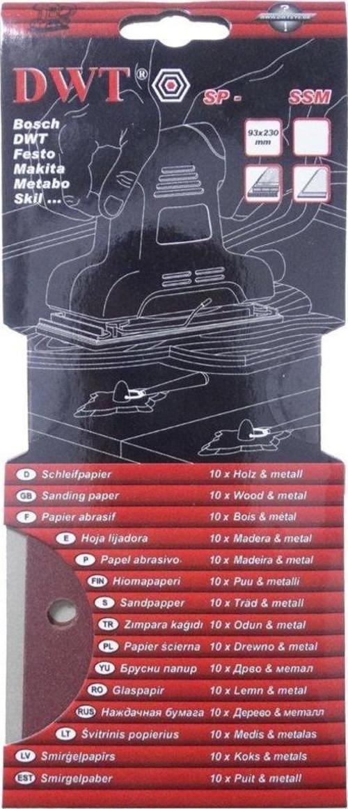 SP-320SSM Dikdörtgen Delikli Zımpara Kağıdı 93x230mm 320 Kum